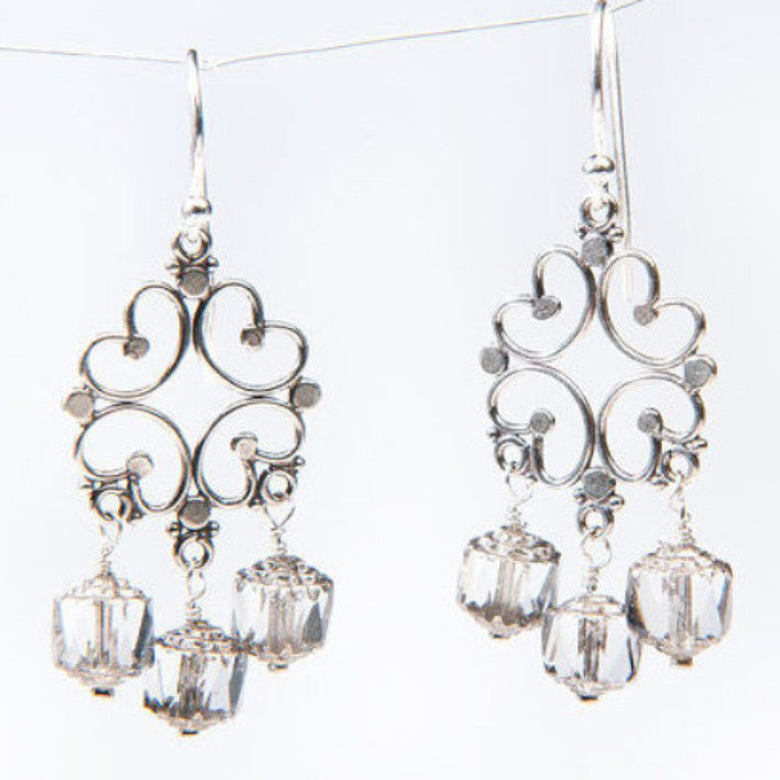 Cathedral Cut Crystal Earrings