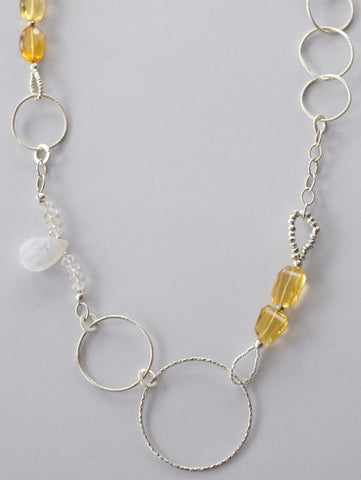Citrine Circular Necklace