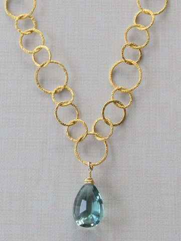 Forest Green Teardrop Necklace