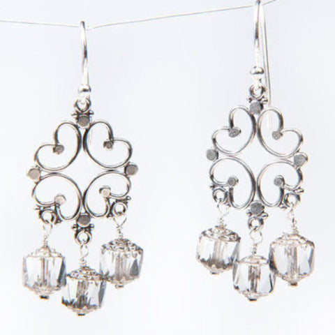 Cathedral Cut Crystal Earrings